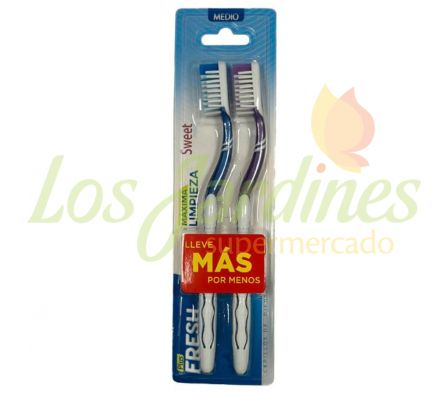 CEPILLO DENTAL PLUS FRESH SWEET C/2 PACK 2