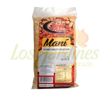 MANI MOLIDO AGROLI TOSTADO SIN AZUCAR 300G