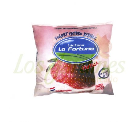 YOGHURT ENTERO LA FORTUNA BEBIBLE FRUTILLA 500ML