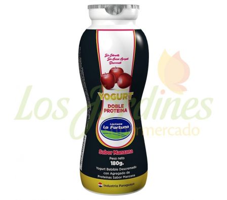 YOGHURT DOBLE PROTEINA MANZANA BOTELLA DE 180G