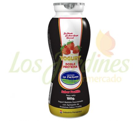 YOGHURT DOBLE PROTEINA FRUTILLA BOTELLA DE 180G