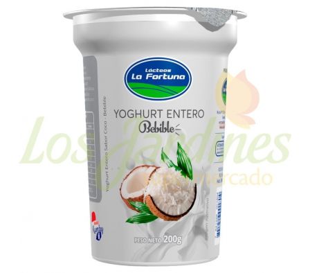 YOGHURT ENTERO LA FORTUNA COCO BEBIBLE POTE 200 G
