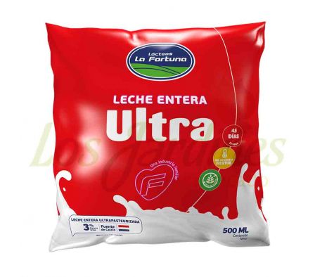 LECHE ENTERA LA FORTUNA ULTRA PASTEURIZADA 500ML
