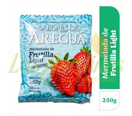 MERMELADA LIGHT SABORES DE AREGUA FRUTILLA 250 G