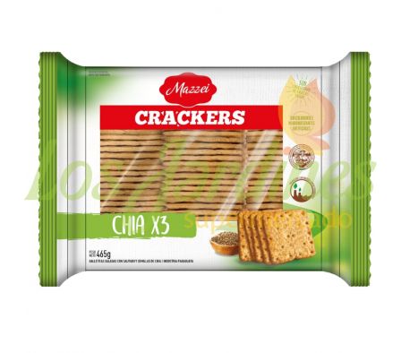 TRIPACK MAZZEI CRACKER CHIA 465G