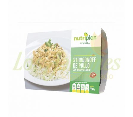 STROGONOFF DE POLLO CON ARROZ-CONGELADO.