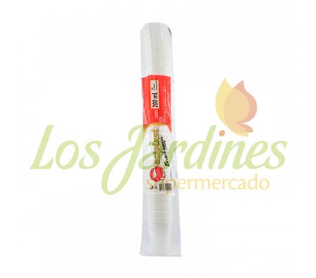 VASO DESCARTABLE ASIPLAST 200 ML TRANSP x 100 UNI