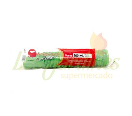 VASO DESCARTABLE ASIPLAST 200 ML VERDE x 50 UNI