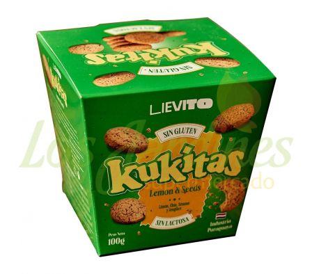 KUKITAS LIEVITO LIMON Y SEMILLAS SIN GLUTEN 100G