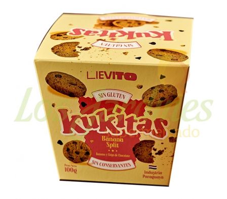 KUKITAS LIEVITO BANANA SPLIT SIN GLUTEN 100G