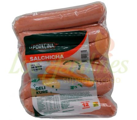 SALCHICHA LA PORKCINA ENVASADO 12U