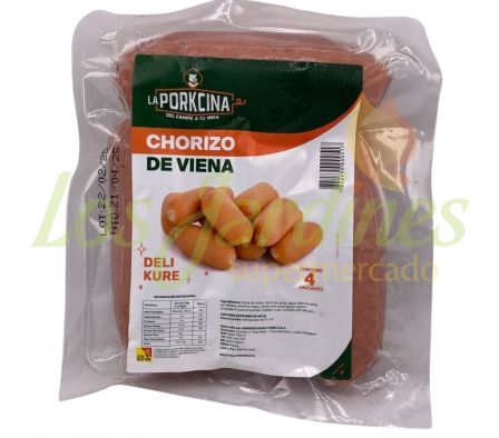 CHORIZO DE VIENA LA PORKCINA ENV. AL VACIO X 4 UN