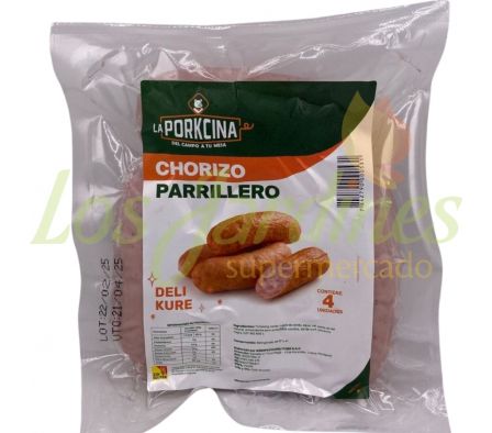 CHORIZO PARRILLERO LA PORKCINA ENV. AL VACIO X 4U