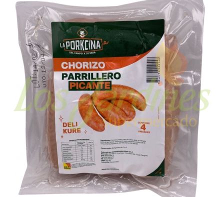 CHORIZO PARRILLERO C/PICANTE ENV. AL VACIO X 4 UN