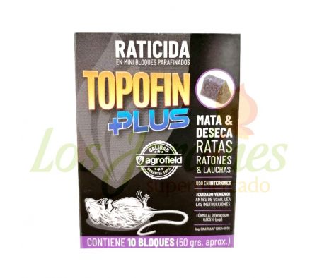 RATICIDA TOPOFIN AGROFIELD 10UN 50G