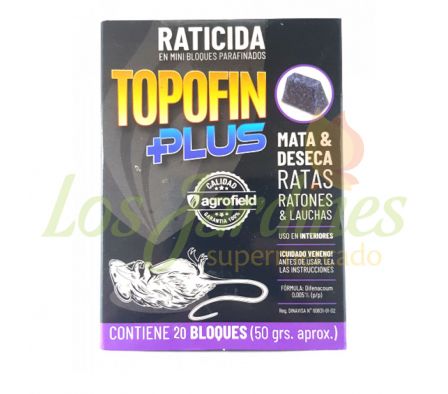RATICIDA TOPOFIN AGROFIELD.