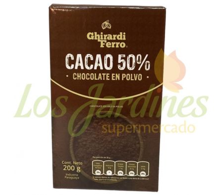 CACAO GHIRARDI FERRO 50% 200G