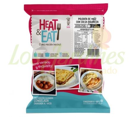 POLENTA DE MAIZ CON SALSA BOLOÑESA 440 GR.