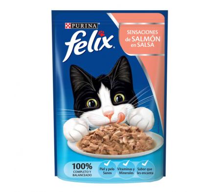 PURINA FELIX SENSACIONES DE SALMÓN EN SALSA 85G:
