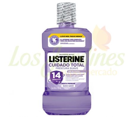 ENJUAGUE BUCAL LISTERINE CUIDADO TOTAL ZERO 500ML