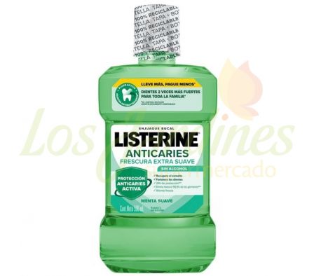 ENJUAGUE BUCAL LISTERINE ANTI CARIES ZERO ALCOHOL