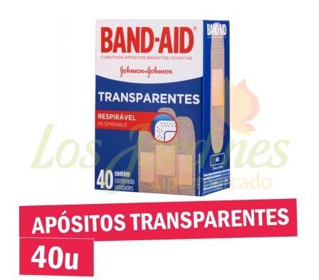 CURITAS BAND-AID TRANSPARENTES 40 UNID