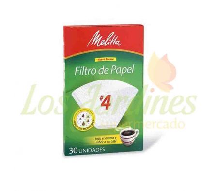 FILTRO P/CAFETERA ELECTRICA N°4 MELITTA