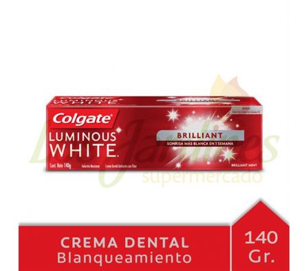CREMA DENTAL COLGATE LUMINOUS WHITE 140 GR
