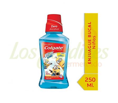 ENJUAGUE BUCAL PLAX KIDS MINIONS 250 ML