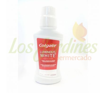 ENJ. BUCAL. COLGATE PLAX LUMINOUS WHITE 250ML