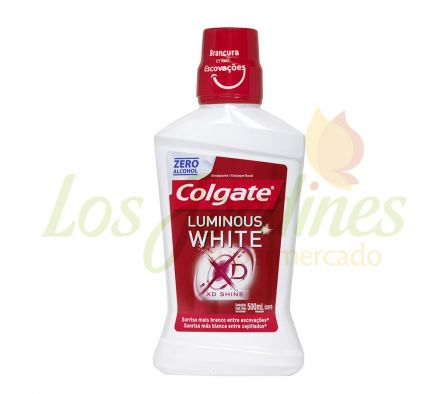 ENJ. BUCAL COLGATE PLAX LUMINOUS WHITE 500ML