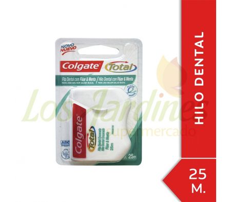 HILO DENTAL COLGATE TOTAL FLUOR Y MENTA 25 MTS