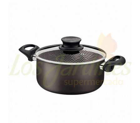 CACEROLA BAJA NEGRA PARIS TRAMONTINA 2L. 18CM