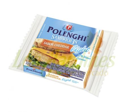 QUESO SANDWICH LIGHT POLENGUI CHEDAR 160 GRS