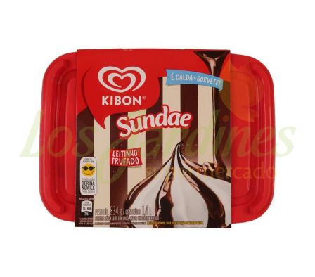 HELADO KIBON AMANDAU SUNDAE LECHE 1,4L/834G