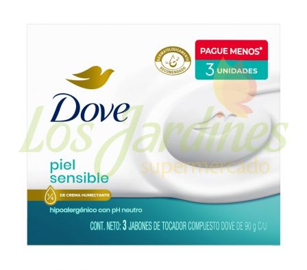 JABON DOVE PIEL SENSIBLE 3X90G