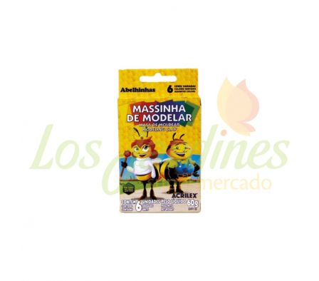 PLASTILINA ACRILEX ESCOLAR 6 COLORES 60G