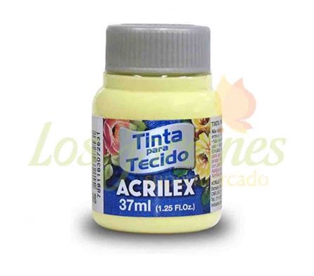 PINTURA P/TELA ACRILEX AMARILLO BEBE 37 ML