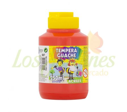 TEMPERA ACRILEX ROJO FUEGO 250ML