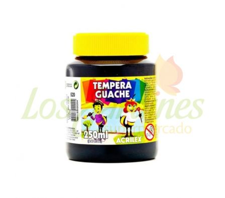 TEMPERA ACRILEX NEGRO 250ML