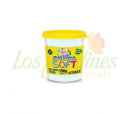 PLASTILINA ACRILEX SOFT COLOR BLANCO NIEVE 150G