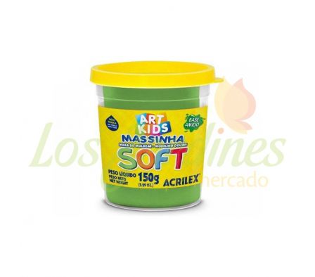 PLASTILINA ACRILEX SOFT VERDE 150G