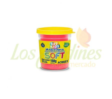 PLASTILINA ACRILEX SOFT ROJO 150G