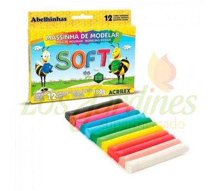 PLASTILINA ESCOLAR SOFT 12 COLORES