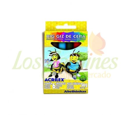 CRAYOLA GRUESA ACRILEX 6 COLORES