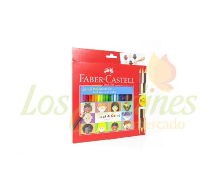 ECOLAPIZ FABER CASTELL CARAS Y COLORES 27UN