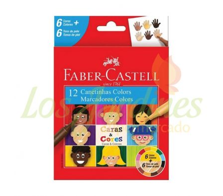 MARCADOR FABER CARAS Y CORES 12 COL.REF15.0112CCZF