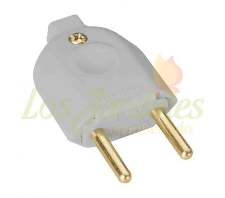 FICHA MACHO 2 P 10 A 250 V GRIS REF. 57401/102