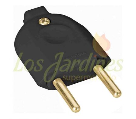 FICHA MACHO 2 P 10 A 250 V NEGRO REF. 57403/102
