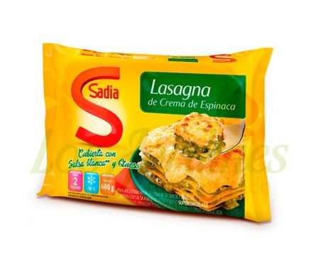 LASAGNA SADIA CREMA DE ESPINACA 2 PORCIONES 600G